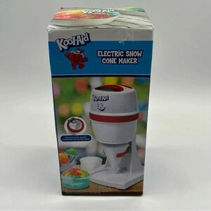 Red Kool Aid Ice Shaver Snow Cone Electric Maker Unisex‎ Kids Summer Cold Treat
